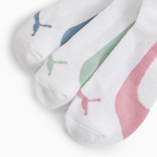 Chaussettes courtes mi-tissu bouclette Femme (6 paires), MEDIUM PINK, extralarge